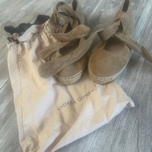 Suede espadrilles, neutral color, super comfortable, never worn